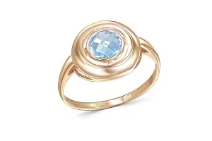 Кольцо из красного золота с топазом swiss