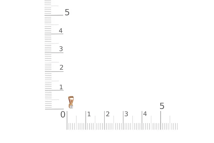 Подвеска из красного золота с бриллиантом