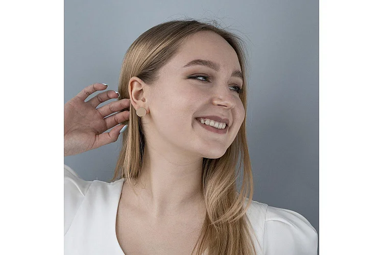 Серьги Круги из красного золота без вставок