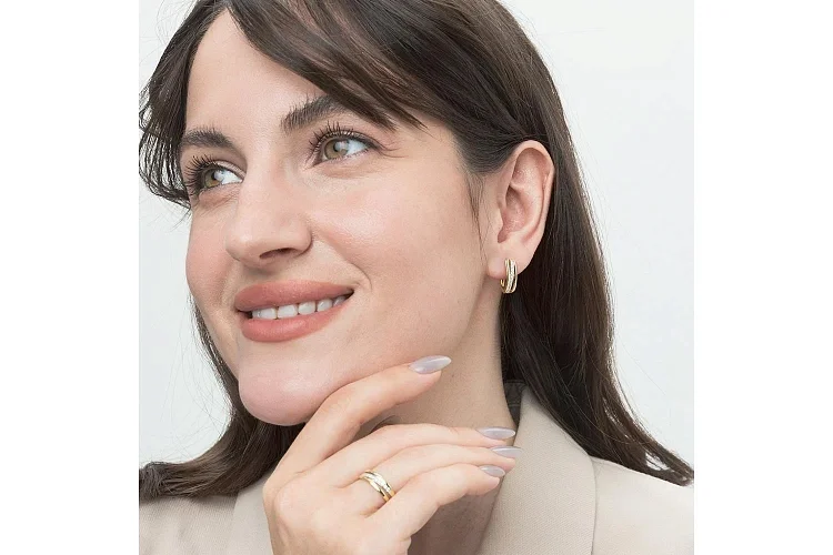 Кольцо Дорожка из жёлтого золота с 12 бриллиантами