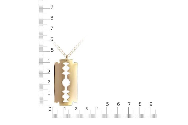 Колье Лезвие из жёлтого золота без вставок