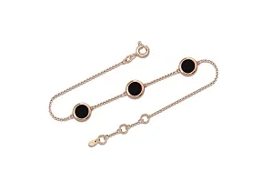 Браслет из красного золота с 3 ониксами