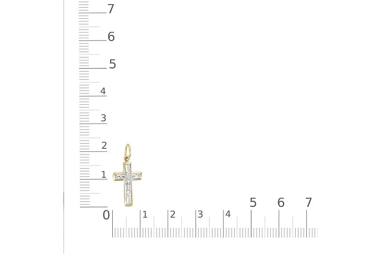 Крест из жёлтого золота без вставок