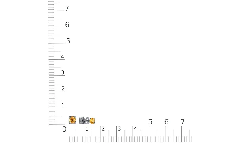 Серьги-пусеты из белого золота с 2 цитринами