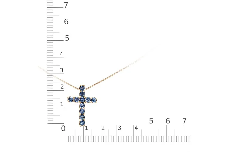Колье Крест из красного золота с 11 топазами лондон