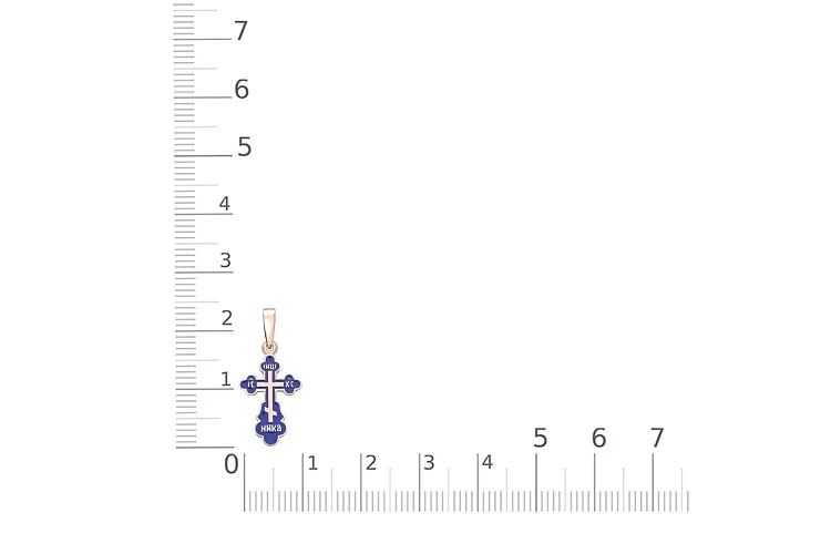 Крест из красного золота без вставок