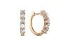 Серьги Дорожки из красного золота с 10 фианитами