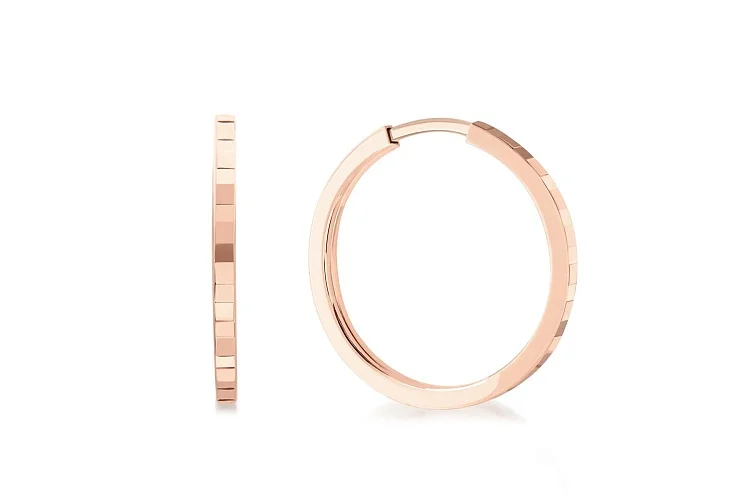 Серьги-конго из красного золота без вставок