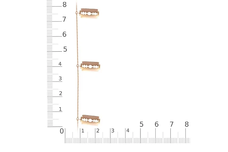 Браслет Лезвие из красного золота без вставок