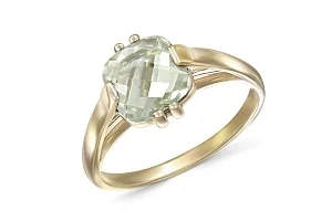 Кольцо из жёлтого золота с аметистом