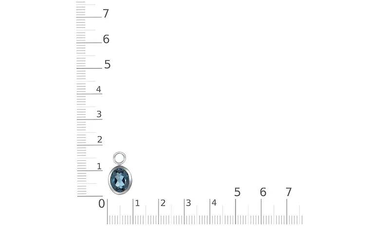 Подвеска серёг-трансформеров из белого золота с топазом лондон