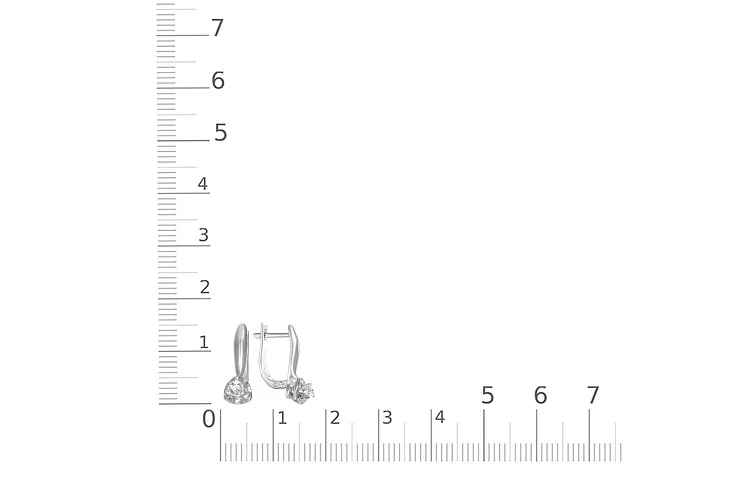 Серьги из белого золота с 2 бриллиантами