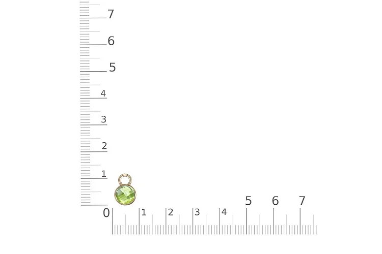 Подвеска серёг-трансформеров из жёлтого золота с хризолитом