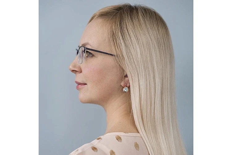 Серьги из красного золота с 2 топазами sky и 52 фианитами