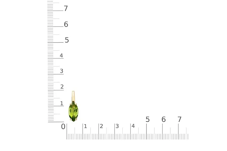 Подвеска из жёлтого золота с хризолитом