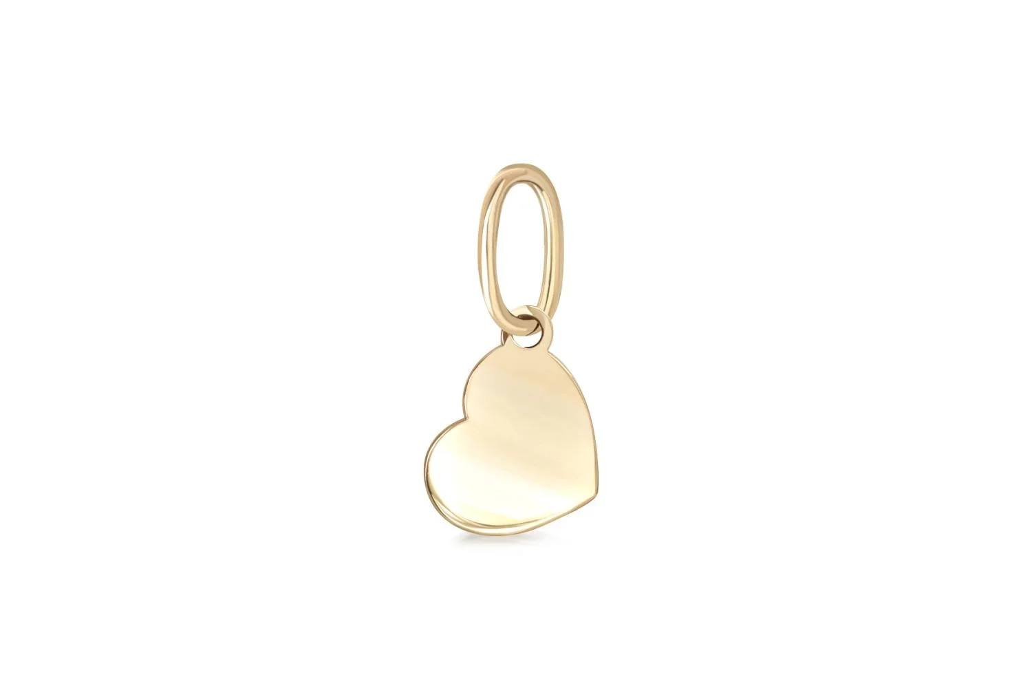 Подвеска Сердце из жёлтого золота без вставок