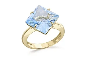 Кольцо из жёлтого золота с топазом sky