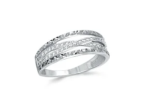 Кольцо из белого золота с 41 фианитами