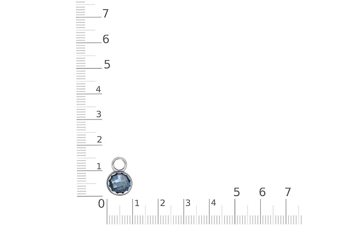 Подвеска серёг-трансформеров из белого золота с топазом лондон