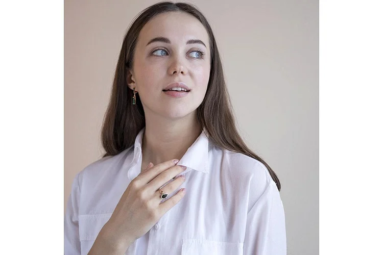 Кольцо из жёлтого золота с кварцем