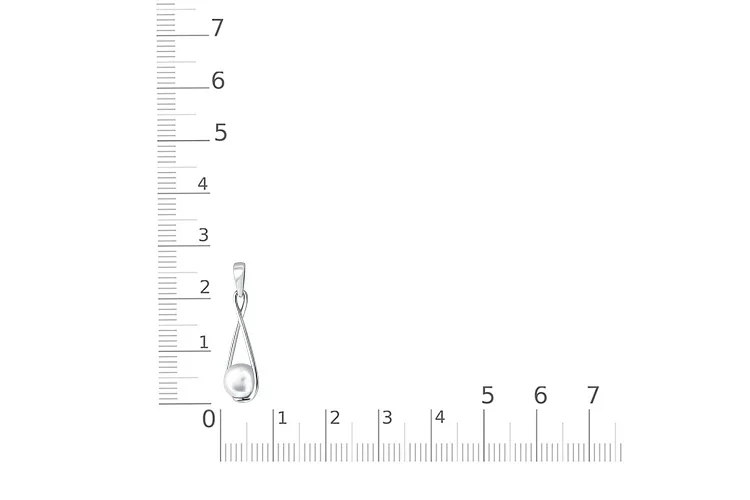 Подвеска из белого золота с жемчугом