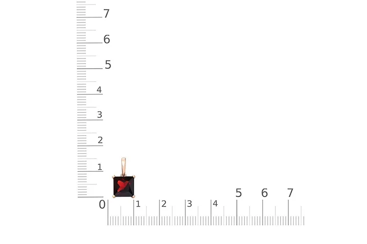 Подвеска из красного золота с гранатом