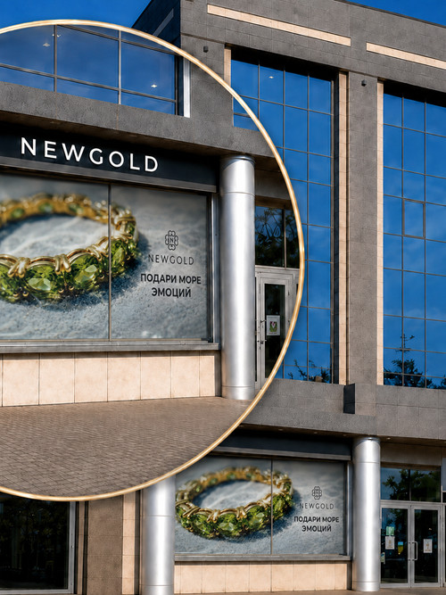 Фасад салона NEWGOLD в универмаге «Кострома»